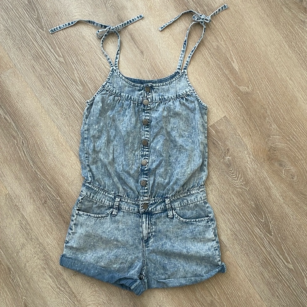 Forever 21 Denim Overall Shorts